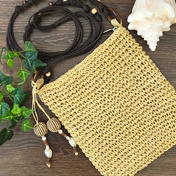 Sun ‘N’ Sand Portola Crochet Cross Body Bag ~ NWOT - Picture 1 of 9